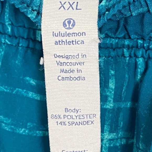 LULULEMON Lined Shorts/Swim Trunks Size XXL Teal Blue - Picture 6 of 8